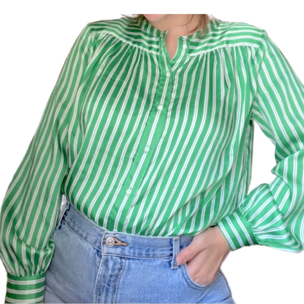 H&M striped satin blouse